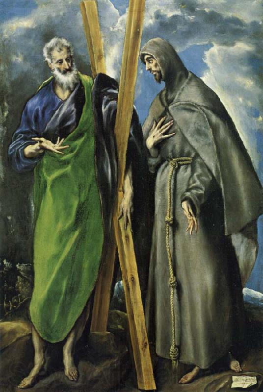unknow artist Hl. Andreas and Hl. Franziskus, el Greco(1540-1614) Norge oil painting art
